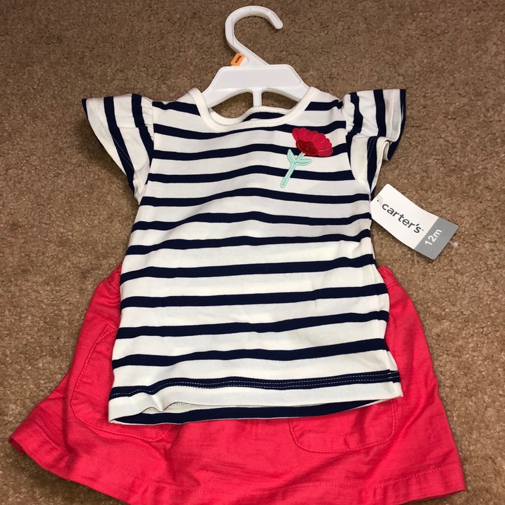12 months Carter short and shirt set